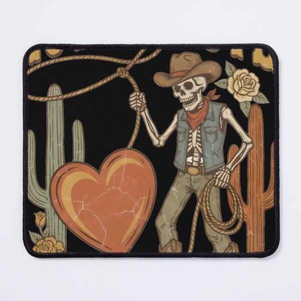 Item preview, Howdy Love Retro Western Skeleton Cowboy Valentine designed and sold by PixelPulseDesign.