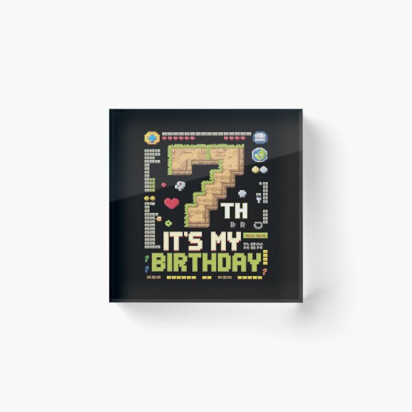 Item preview, It's My 7th Birthday Video Game Pixel Birthday Boy  designed and sold by MythWoot.