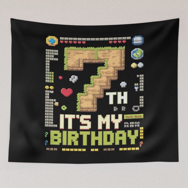 Item preview, It's My 7th Birthday Video Game Pixel Birthday Boy  designed and sold by MythWoot.