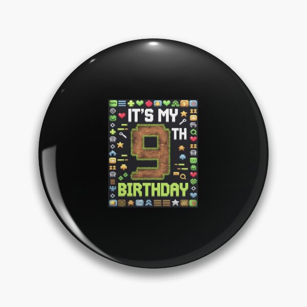 Item preview, It's My 9th Birthday Video Game Pixel  Birthday  designed and sold by CombatTask.