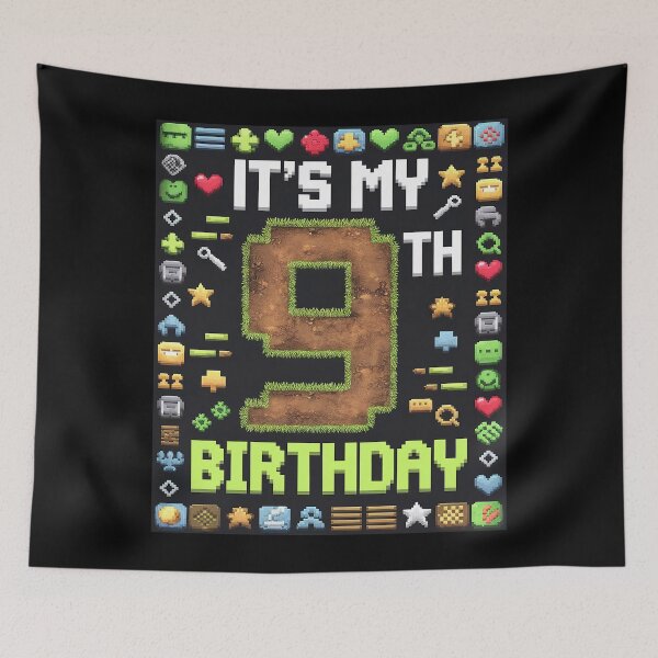 Item preview, It's My 9th Birthday Video Game Pixel  Birthday  designed and sold by CombatTask.