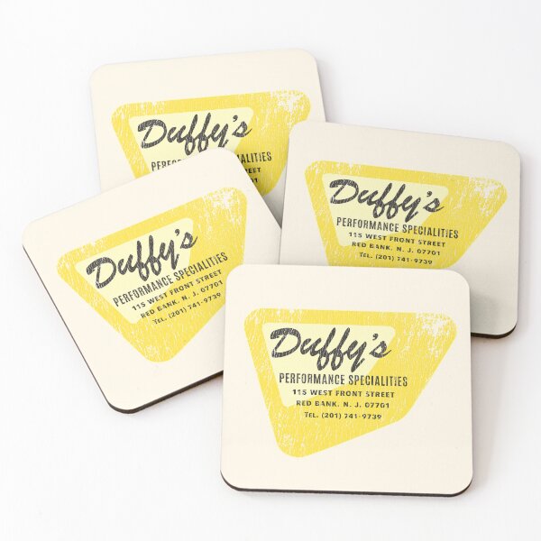 Item preview, Vintage Duffy's Performance Specialities Hot Rod suppliers emblem - shop worn, aged print designed and sold by retropetrol.