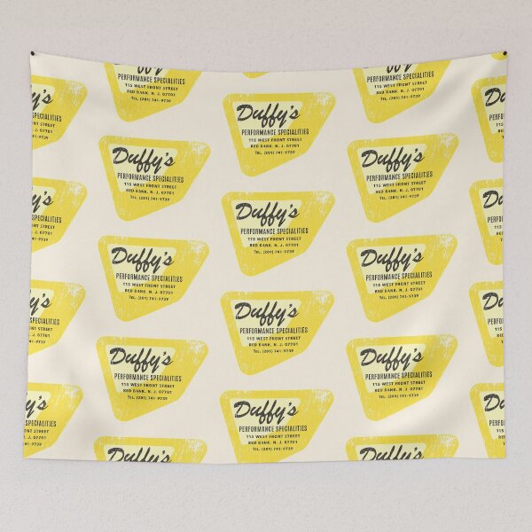 Item preview, Vintage Duffy's Performance Specialities Hot Rod suppliers emblem - shop worn, aged print designed and sold by retropetrol.