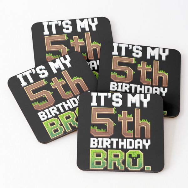 Item preview, Kids Boy It's My 5th Birthday Bro Video Game Pixel  designed and sold by CombatTask.