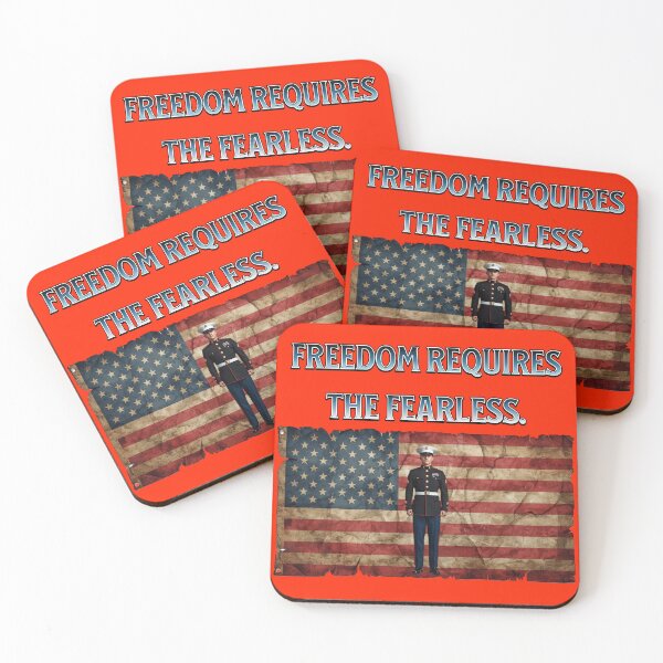 Item preview, Freedom Requires the Fearless – Marine Inspired Design designed and sold by TiffanysTidBits.