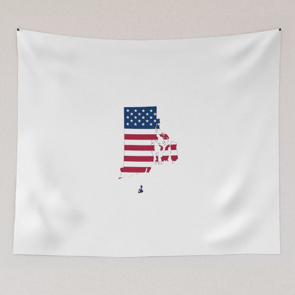 Item preview, Rhode Island Stars & Stripes State Silhouette – Distressed Americana designed and sold by Paper Drip.