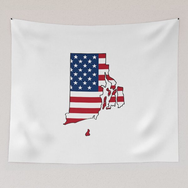 Item preview, Rhode Island  Stars & Stripes State Silhouette – Distressed Americana designed and sold by Paper Drip.
