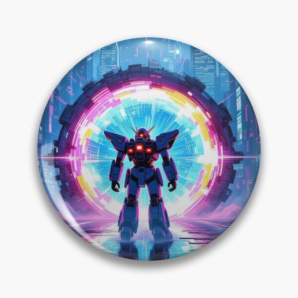 Item preview, Cyberpunk Portal Vibes – Time Travel Meets Neon City designed and sold by FotoworldEdel.