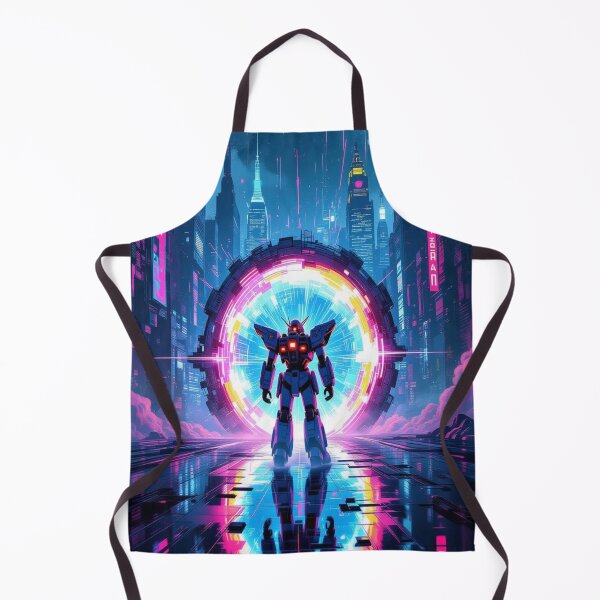 Item preview, Cyberpunk Portal Vibes – Time Travel Meets Neon City designed and sold by FotoworldEdel.
