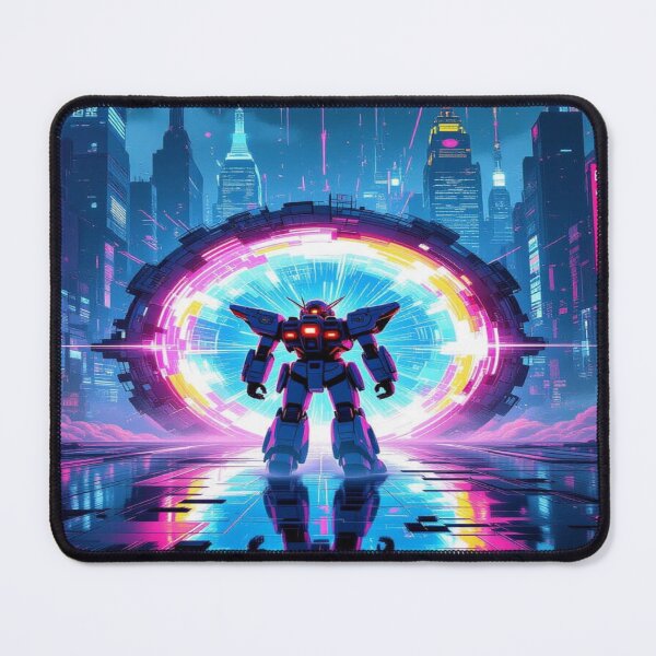 Item preview, Cyberpunk Portal Vibes – Time Travel Meets Neon City designed and sold by FotoworldEdel.