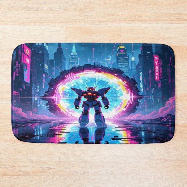 Item preview, Cyberpunk Portal Vibes – Time Travel Meets Neon City designed and sold by FotoworldEdel.