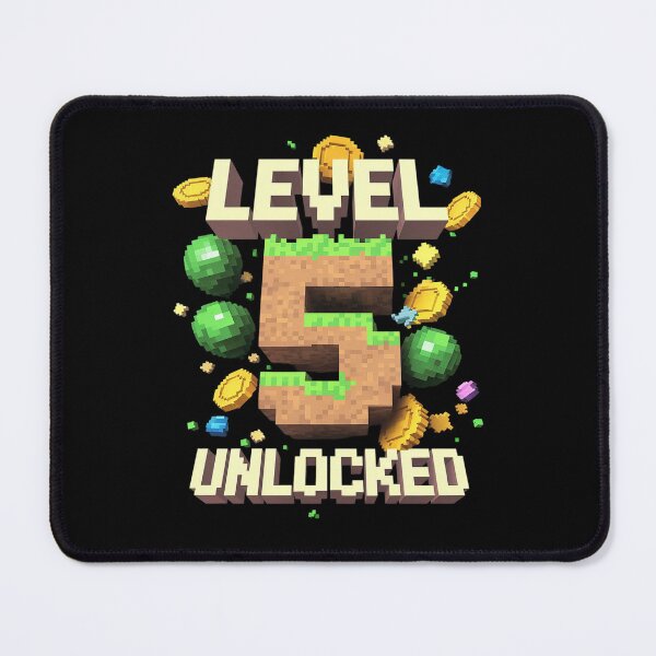 Item preview, Level 5 Unlocked 5th Birthday Gamer Pixel Video Game Party designed and sold by CombatTask.