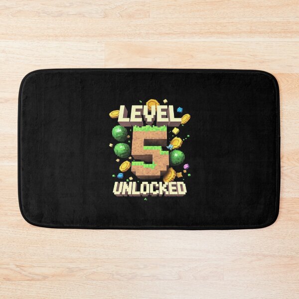 Item preview, Level 5 Unlocked 5th Birthday Gamer Pixel Video Game Party  designed and sold by CombatTask.