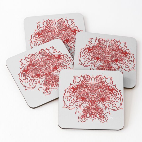Item preview, Summoned skull prehispanic manga red designed and sold by UrielCalavera.