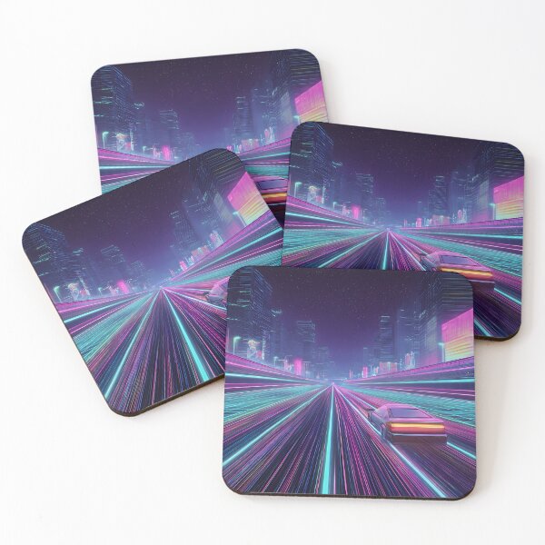 Item preview, Сyberpunk 80s Racing Game – Neon Retro Futuristic designed and sold by DoodleMoodSpace.