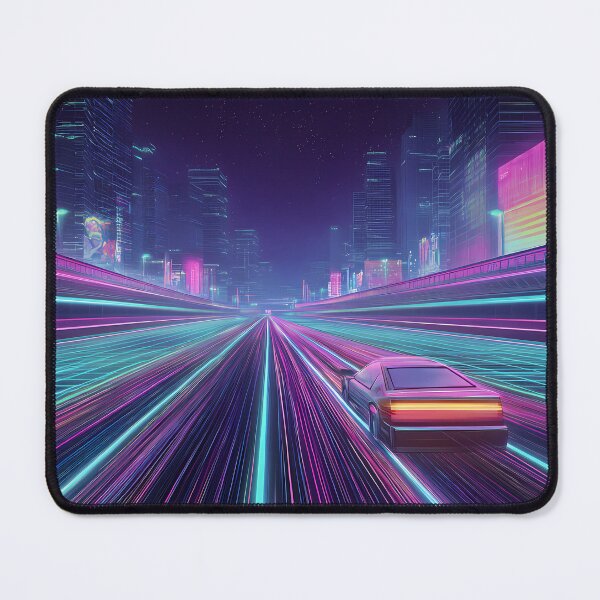 Item preview, Сyberpunk 80s Racing Game – Neon Retro Futuristic designed and sold by DoodleMoodSpace.