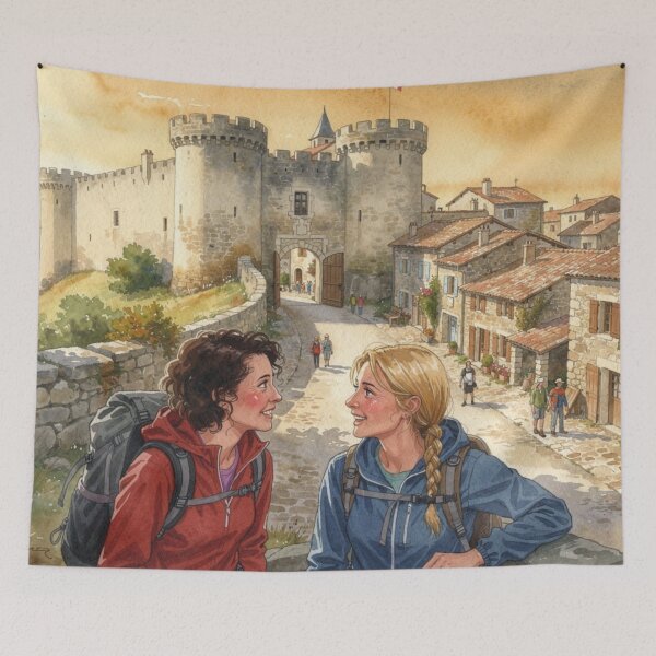 Item preview, Hikers on the Way of St. James designed and sold by jefboutique6150.