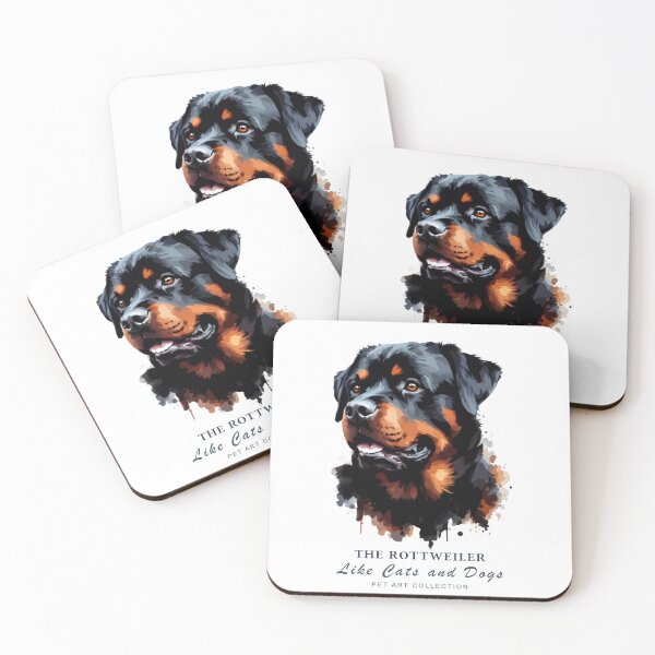 Item preview, Bold Rottweiler Watercolor Art | Like Cats and Dogs Collection designed and sold by Like-Cats-Dogs.