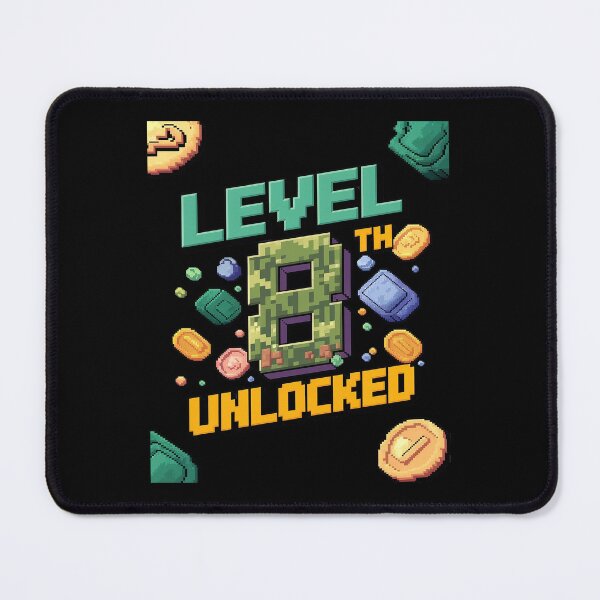 Item preview, Level 8 Unlocked 8th Birthday Gamer Pixel Video Game Party designed and sold by CombatTask.