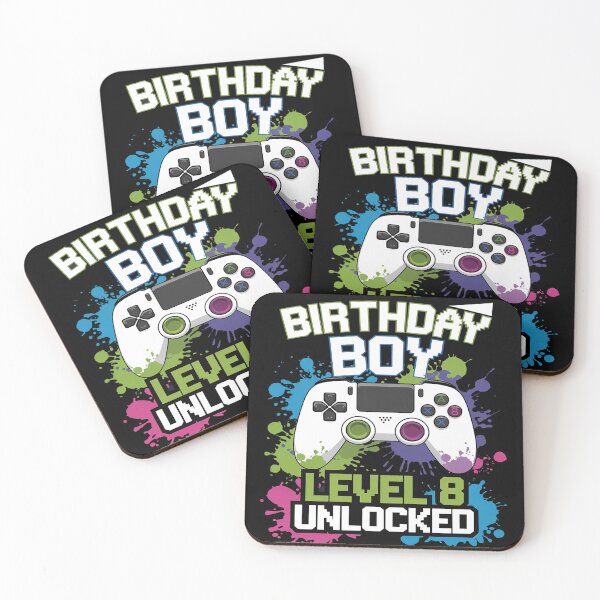 Item preview, Level 8 Unlocked Video Game 8th Birthday Gamer Boys  designed and sold by CombatTask.