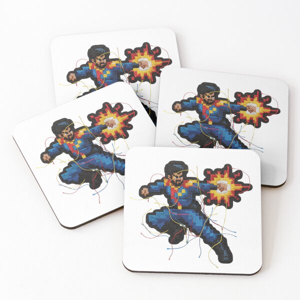 Item preview, Thalapathy Vijay: 8-Bit Hero & Embroidered Action Art designed and sold by Gurjeetpixelart.