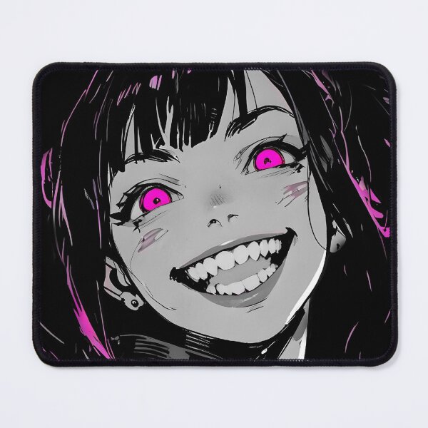 Item preview, NEON: Monochrome Manic Magenta Smile | Cute Cyberpunk Anime Girl designed and sold by Sytrics.