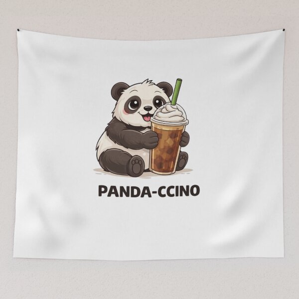 Item preview, Panda-Ccino Funny Panda Coffee Design Cute Animal Illustration designed and sold by BShop20 – Cute Funny Tees & Gifts.
