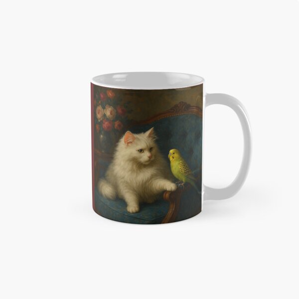 Item preview, Budgie Mucki and Angora Cat Catlyn – Trusted Friends designed and sold by LegademaArt.