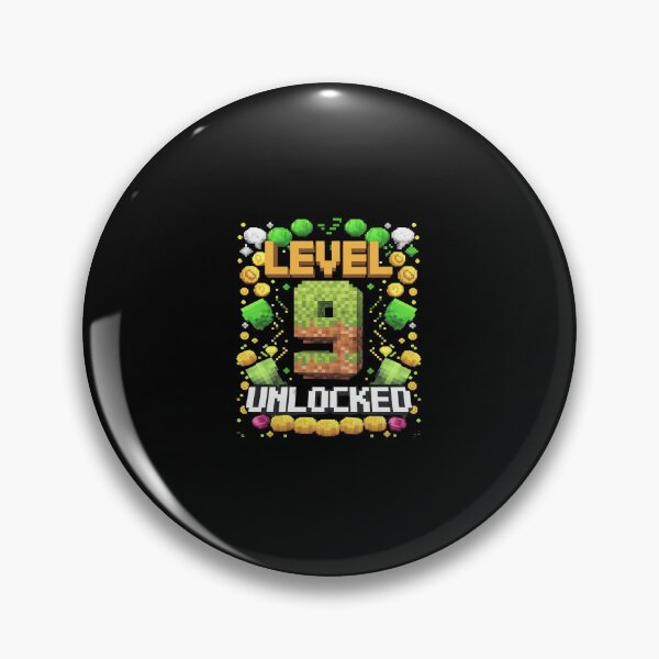 Item preview, Level 9 Unlocked 9th Birthday Gamer Pixel Video Game Party designed and sold by CombatTask.