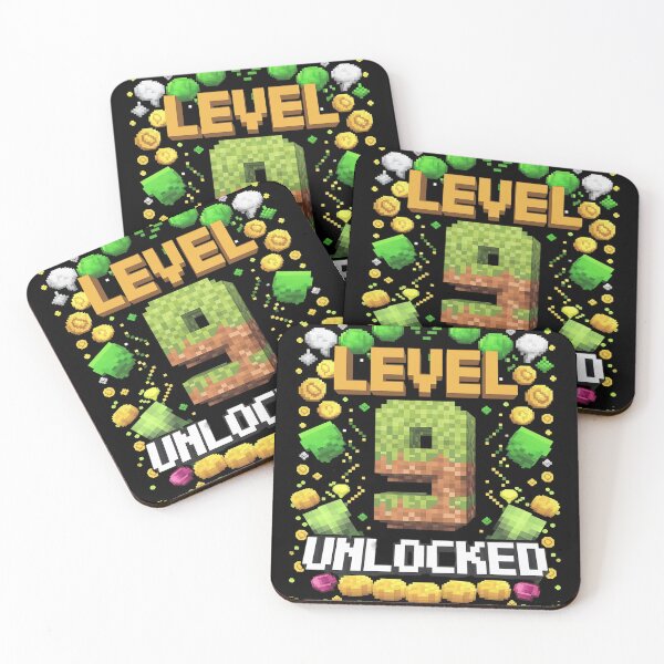 Item preview, Level 9 Unlocked 9th Birthday Gamer Pixel Video Game Party designed and sold by CombatTask.