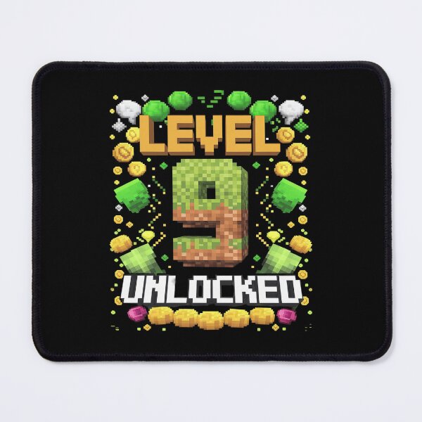 Item preview, Level 9 Unlocked 9th Birthday Gamer Pixel Video Game Party designed and sold by CombatTask.