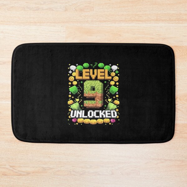 Item preview, Level 9 Unlocked 9th Birthday Gamer Pixel Video Game Party designed and sold by CombatTask.