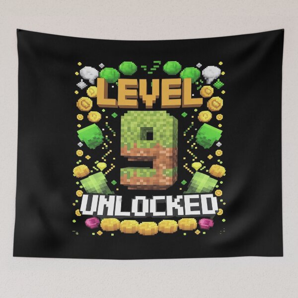 Item preview, Level 9 Unlocked 9th Birthday Gamer Pixel Video Game Party designed and sold by CombatTask.