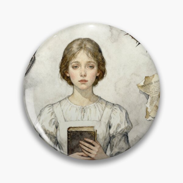 Item preview, Justine Moritz Illustration from Mary Shelley's Frankenstein character portrait art designed and sold by Vintage Designs +.
