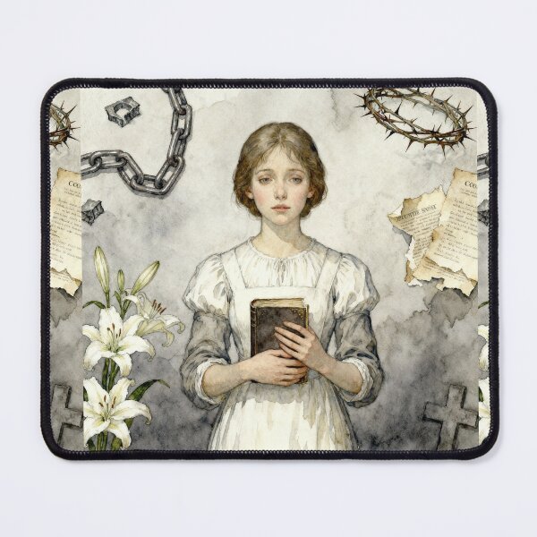 Item preview, Justine Moritz Illustration from Mary Shelley's Frankenstein character portrait art designed and sold by Vintage Designs +.