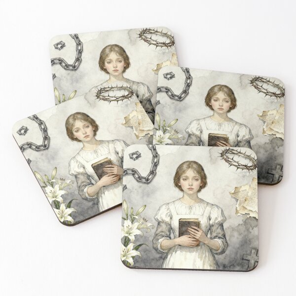 Item preview, Justine Moritz Illustration from Mary Shelley's Frankenstein character portrait art designed and sold by Vintage Designs +.