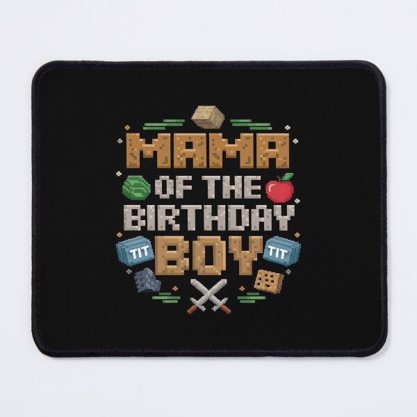 Item preview, Mama Of The Birthday Boy Video Gamer Pixel Number Party designed and sold by CombatTask.