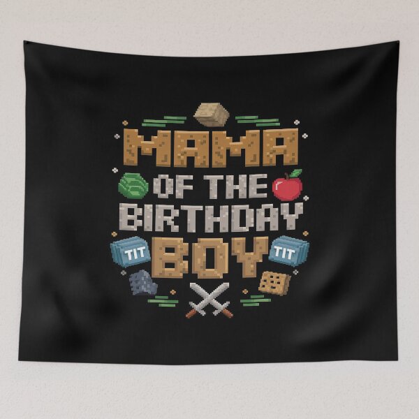 Item preview, Mama Of The Birthday Boy Video Gamer Pixel Number Party  designed and sold by CombatTask.