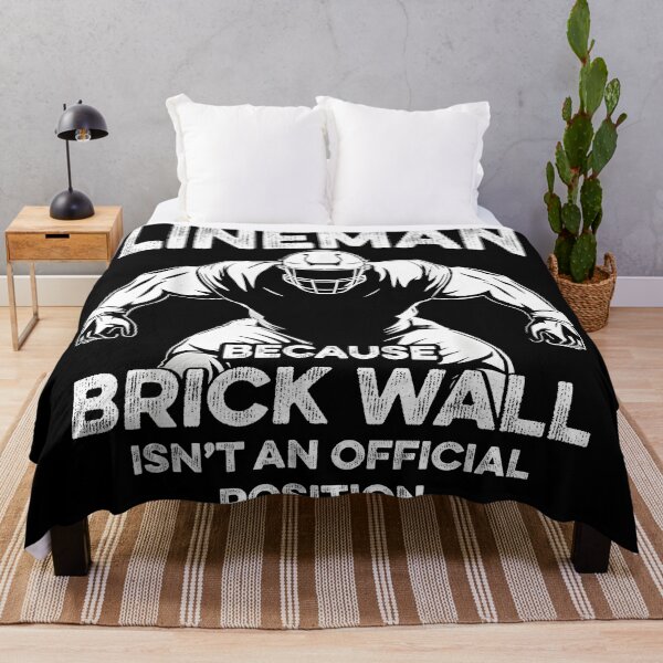 Item preview, Football Lineman Brick Wall Funny Quote designed and sold by CameronTheBro.