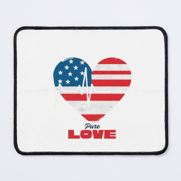 Item preview, USA Valentine Love Shirt – Patriotic Heart Graphic Tee designed and sold by DevilsFashion.