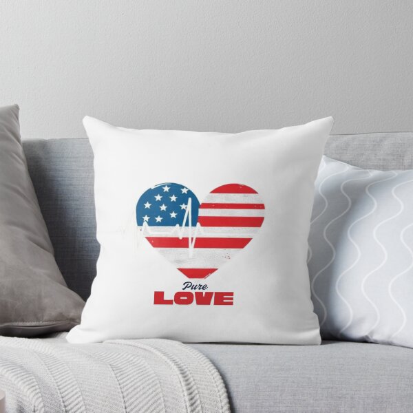 Item preview, USA Valentine Love Shirt – Patriotic Heart Graphic Tee designed and sold by DevilsFashion.