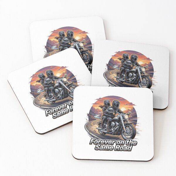 Item preview, Forever on the Same Road – Biker Valentine Illustration designed and sold by enzoade.