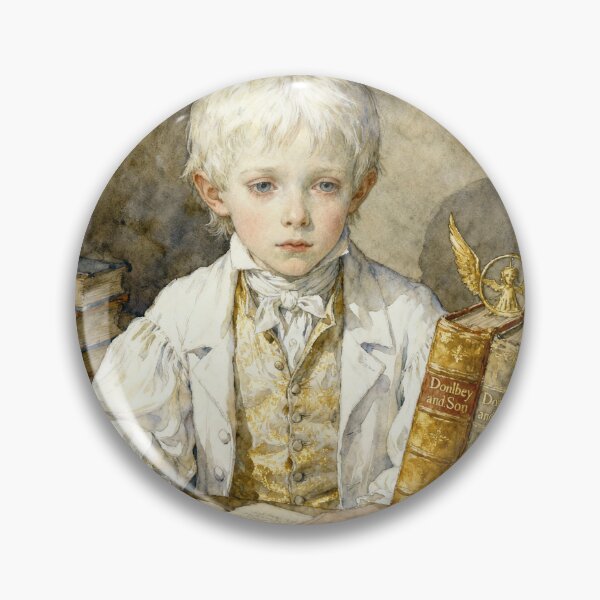 Item preview, Young Dombey from Dombey and Son characters from Dickens series illustration watercolor art designed and sold by Vintage Designs +.