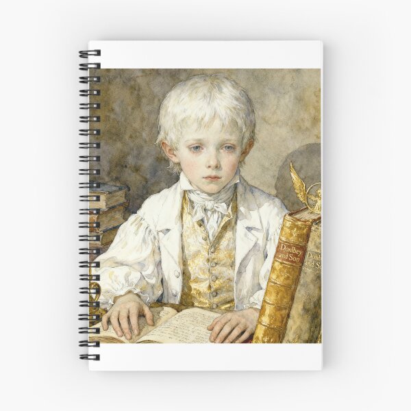 Item preview, Young Dombey from Dombey and Son characters from Dickens series illustration watercolor art designed and sold by Vintage Designs +.