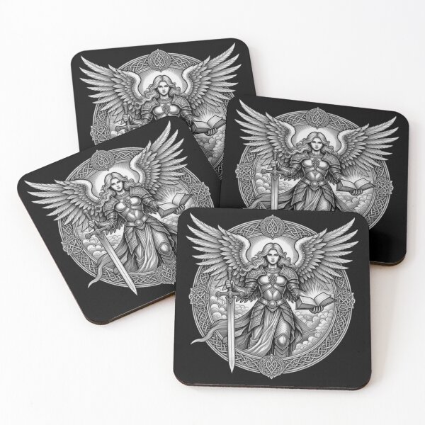 Item preview, Archangel of Wisdom - Divine Sentinel with Sword and Book designed and sold by Digital Fine Art .