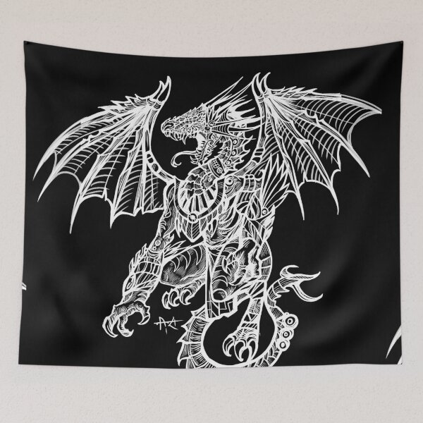 Item preview, brace dragon prehispanic white designed and sold by UrielCalavera.