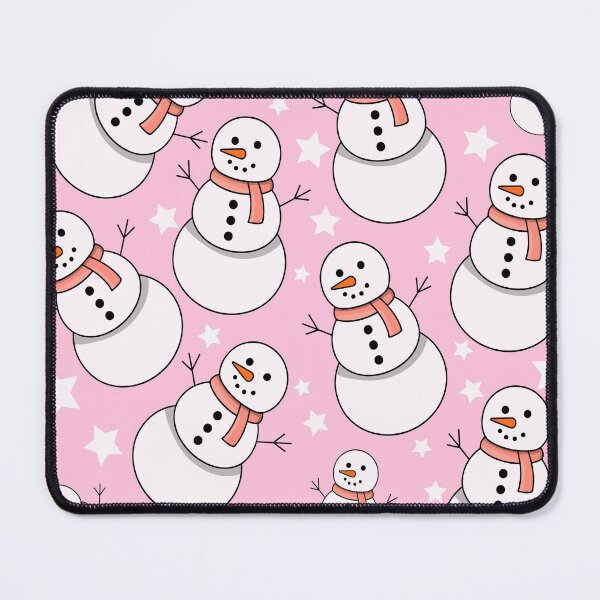 Item preview, Cute Snowman Characters Wearing Scarves. Seamless repeating pattern of cheerful cartoon snowmen characters with stars designed and sold by AtonuHaque.