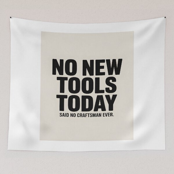 Item preview, No New Tools Today Funny Craftsman Meme Shirt designed and sold by Viktorio Art Shop.