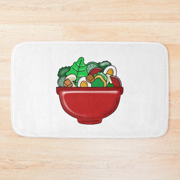 Item preview, Green Lettuce Salad In A Red Bowl designed and sold by Sartoris Art.