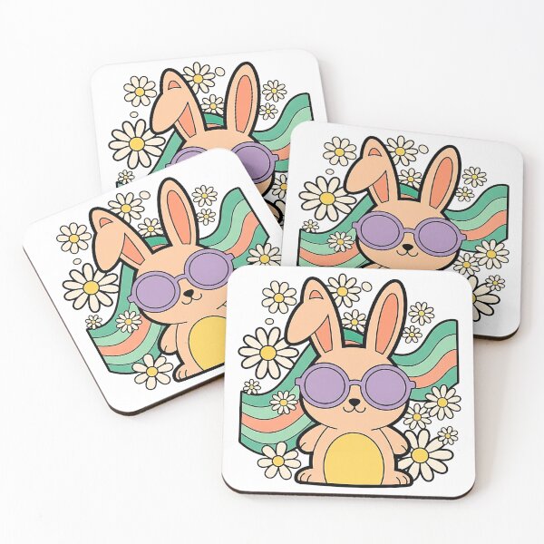 Item preview, Cool Retro Groovy Bunny Art designed and sold by SholoStudio.